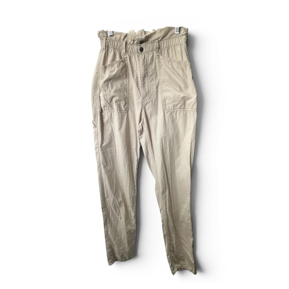 Abercrombie & Fitch Lightweight Cotton Cargo Pants Elastic Waist Khaki size S